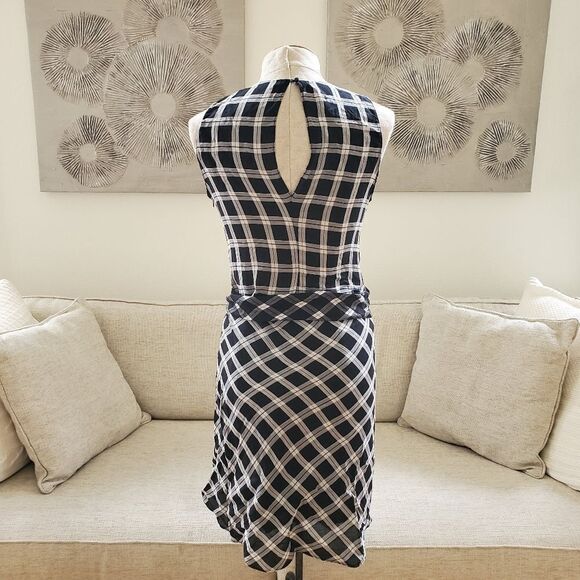 ✨ RAG & BONE ✨ Brighton Plaid Tank Wrap Skirt Dress - [XS, Black & White] - Picture 9 of 16